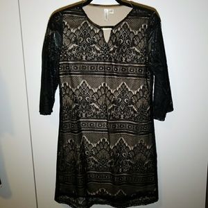 Black lace dress